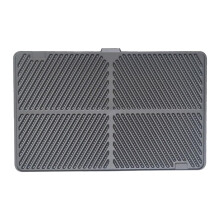 Cat Litter Mat Extra Large Folding Waterproof Gray Indoor Cat Litter Rug For Floor Living Room Kitten Supplies
