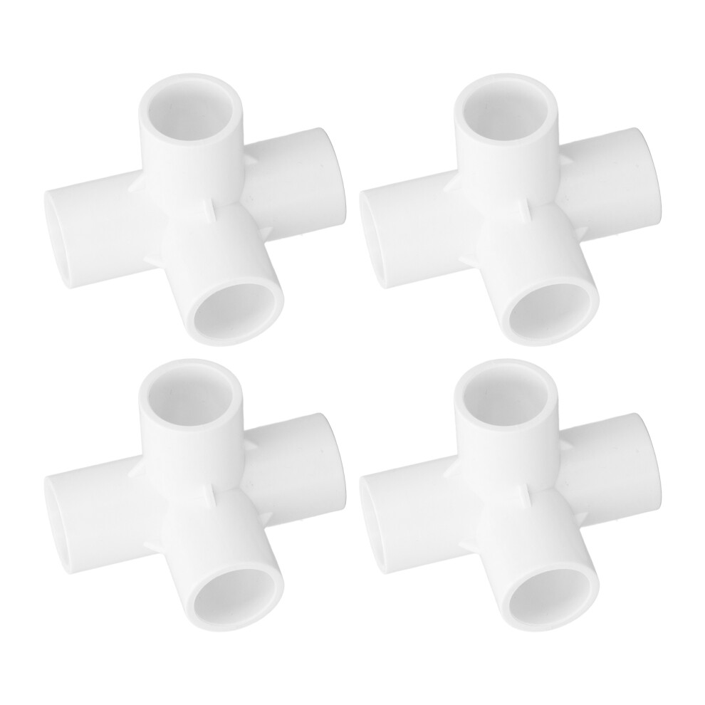 Durable 10Pcs 25Mm 4-Way Pvc Elbow Connectors For Furniture Projects 9401375484920