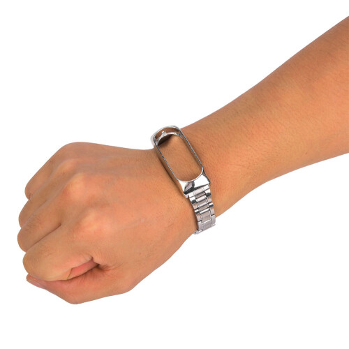 Εκλεπτυσμένο μεταλλικό λουράκι για Xiaomi Band4/3, ρυθμιζόμενο μέγεθος βραχιολιού, 1