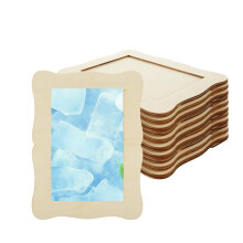 12er-Pack Holz-Bilderrahmen 4x6, DIY-Holz-Bilderrahmen zum Basteln, Unfertiger Fotorahmen für Weihnachten und Thanksgiving