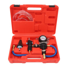 Coolant Refill Tool Kit Antifreeze Change Filler Set 90 PSI Gauge Hose Radiator Pressure Tester Kit Universal Vehicles