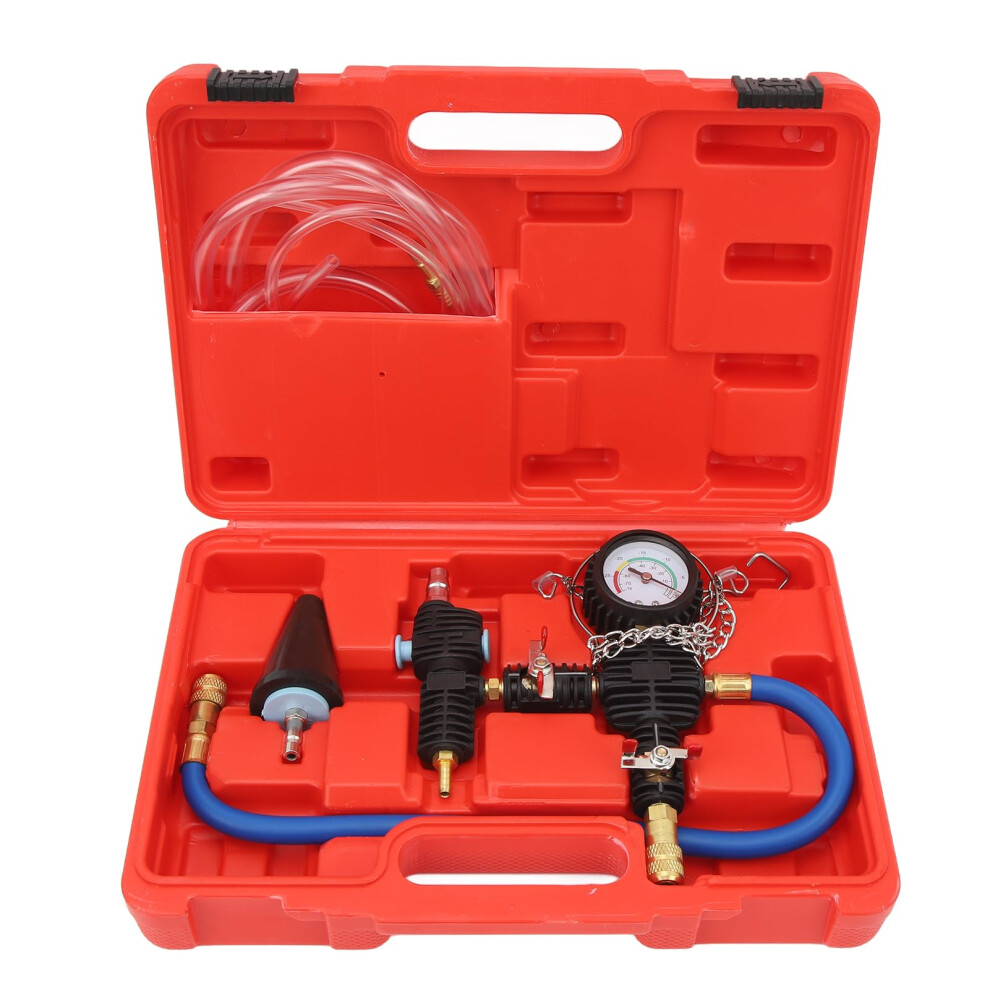 Coolant Refill Tool Kit Antifreeze Change Filler Set 90 Psi Gauge Hose Radiator Pressure Tester Kit Universal Vehicles 9187378402566