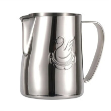 Brocca per Caffè In Acciaio Inox da 600 Ml, Tazza per Schiumare il Latte, Macchina per La Panna, Strumento per L'Arte del Latte Espresso, Elegante