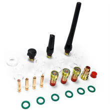 Juego de 22 Piezas para Antorcha de Soldadura TIG con Arco, Abrazaderas de Electrodo de Vidrio Resistentes Al Calor, Accesorios WP-17/18/26