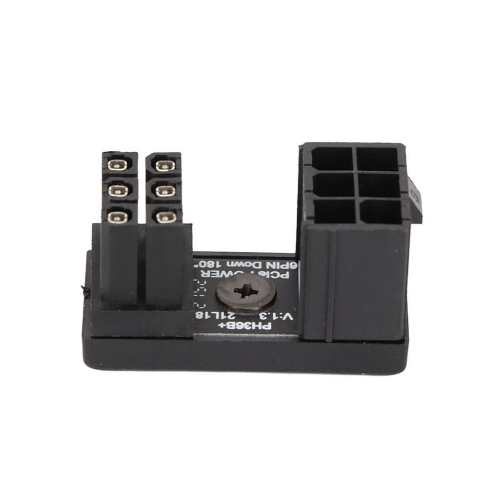 6Pin Female To 6Pin Male 180 Angled Graphics Card Power Adapter 9301375489058