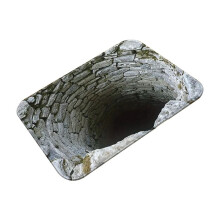 3D-Visuelle Bodenmatte Aus Polyestergewebe für die Badezimmertür im Haushalt, Saugfähige und Rutschfeste Fußmatte, Pflegeleicht 80 X 120