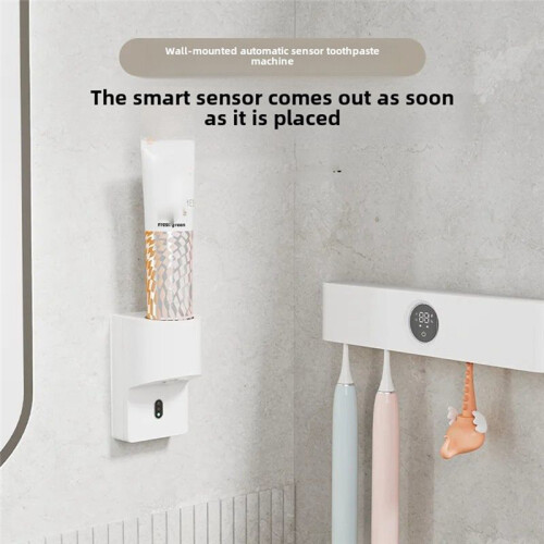 Automatic Sensing Toothpaste Dispenser Child-Friendly Electric Toothpaste Applicator with Storage Rack for Dental Care 2