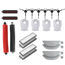 Pièces de rechange pour aspirateur robot pour S8 MaxV Ultra, chiffon de nettoyage, sac à poussière, brosse latérale, filtre remplaçable.