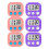Klassrumstimer för lärare, barn, stor magnetisk digital timer, lärarmaterial, 6-pack - rosa, lila 1