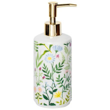 430 ml Flüssigshampoo-Keramikflasche im amerikanischen Stil mit Blumenmuster, Lotion-Flaschenspender für das Hotelbadezimmer