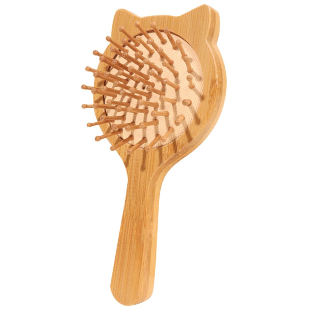 Cat Comb Detangling Dry Hair Massage Scalp Bamboo Material Travel For Women Gentle Hair Care