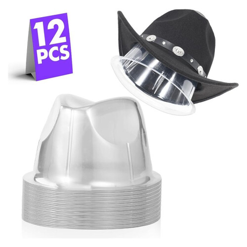 12 Pezzi di Supporto per Cappelli In Plastica per Cappelli Multipli con Inserti Modellanti e Supporto da Tavolo per Cappelli 1