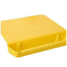 Snoepkleurige Keuken Praktische 2-in-1 Opberger met Groentegleuf Snijplank Snijplank Plastic Verdikt Geel