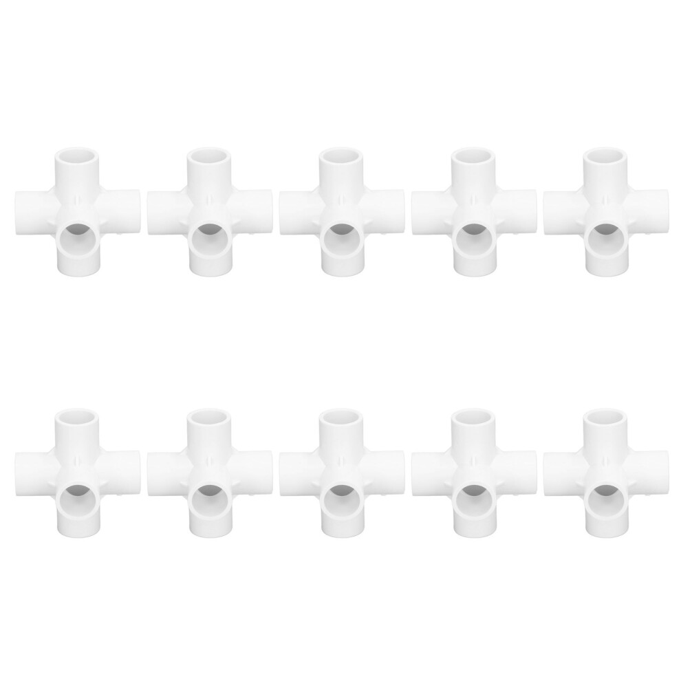 Pvc Fitting Connector 6 Way Cross Pvc Fittings Furniture Grade Durable Glossy Surface For Building Structures Outdoor Indoor Use 9169997964625