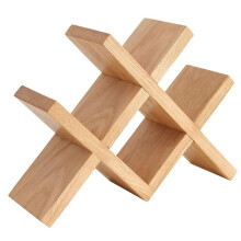 Wijnrek voor op Het Aanrecht, Houten Wijnfleshouder, Rustieke Vrijstaande Wijnrekken voor op Tafel of in Vitrines