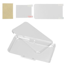 Custodia rigida trasparente compatta e portatile, design cristallino per Nintendo 3DS XL LL (non compatibile con la nuova versione), ritagli precisi,