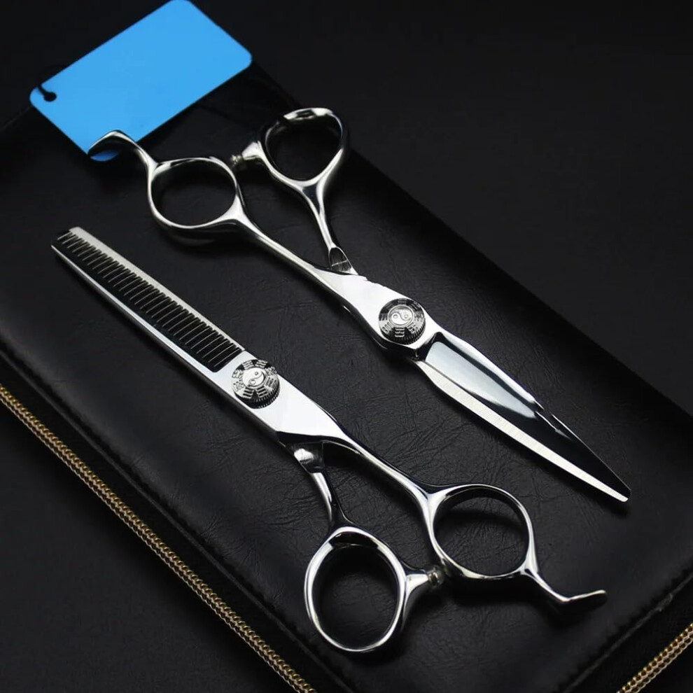 Hair Cutting Scissors Set 6 Inch JP 440c Steel UltraSharp Blades Ergonomic Handle for Barbers