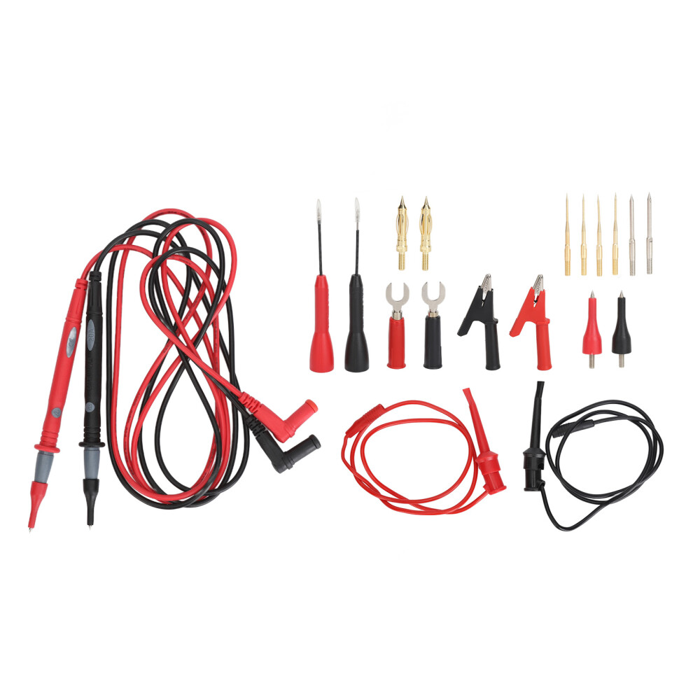 Replaceable Gold-Plated Probes Multimeter Leads Kit Professional Test Leads Set High Conductivity Double Insulated Flexible Use Universal Compatible 9439860843341