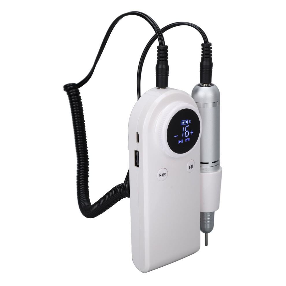 Electric Nail Drill Machine 45000RPM USB Rechargeable 6 Bits
