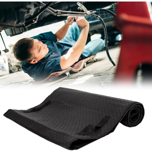 Mechanic Mat with Cushioned Padding and AntiSlip Base, Foldable Garage Work Mat for Auto 1