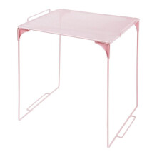 Locker Organizer Plank Stapelbaar Extra Locker Plank voor School Locker Organizer Opbergkast Geschikt Roze