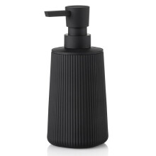 Petit Distributeur de Savon pour Salle de Bain et Cuisine, Style Ferme Moderne Ă Rayures, en Plastique, pour les Mains et le Savon.