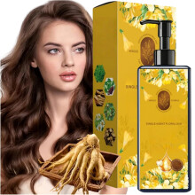 Hair Dye Shampoo Chestnut Brown for Grey Coverage, Natural Permanent Hair Color for Men and Women