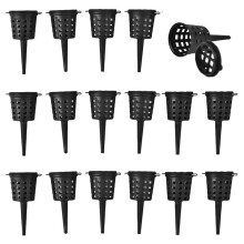 100PCS Fertilizers Mesh Baskets Garden Nursery Pots Portable Aquarium with Lid Planting Nutrition Cups
