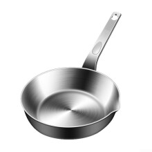 316 Stainless Steel Omelette Pan NonStick with Spout, Small Induction Egg Frying Pan 5.26.9 Inch