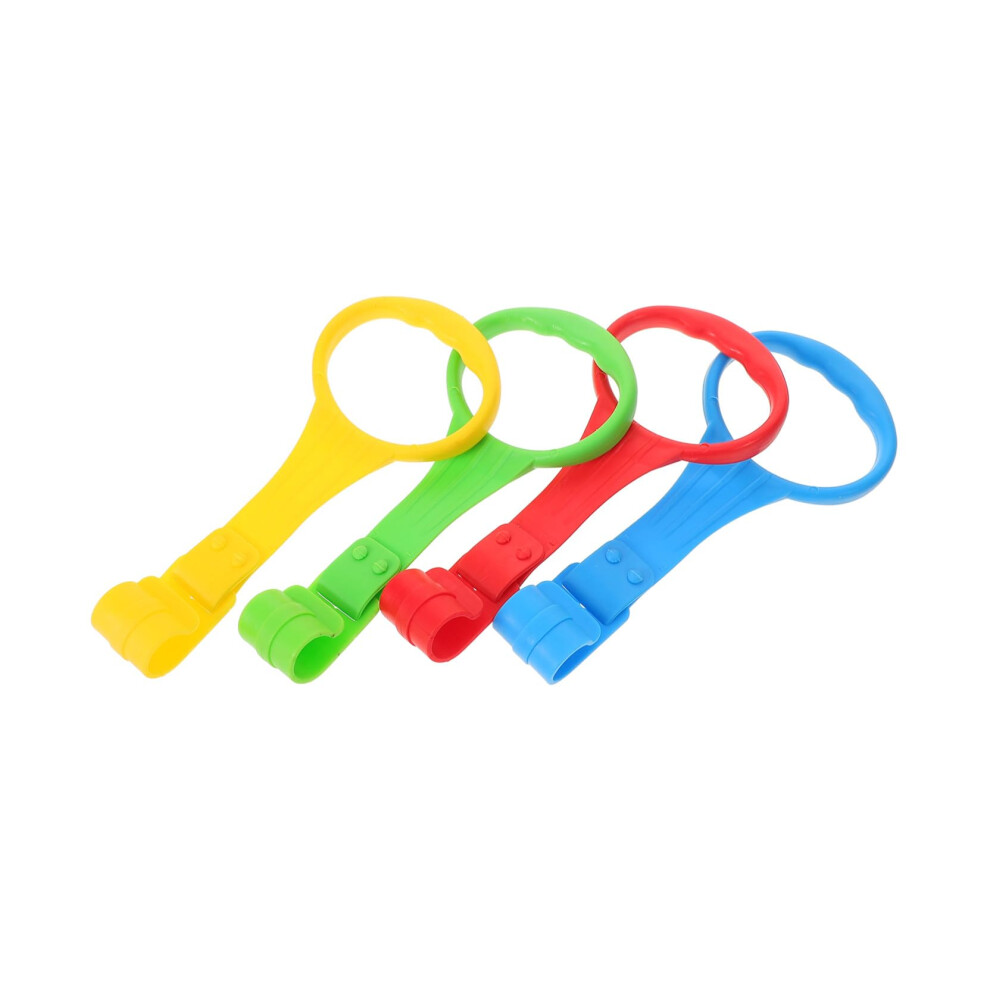 Pull Rings For Standing Safety Fence 4Pcs Nursery Cot Hanging Rings Smooth Edges Easy Installation Color Recognition