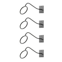 Cowboyhoedenrek voor aan de Muur, 4-Pack Cowboyhoedenhouder voor aan de Muur, Rustieke Metalen Cowboyhoedhanger voor in Het Westen, Hoedenhaken