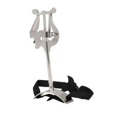 Portable Music Stand Silver Lightweight Foldable Sheet Music Holder with Durable Iron Frame for Musicians