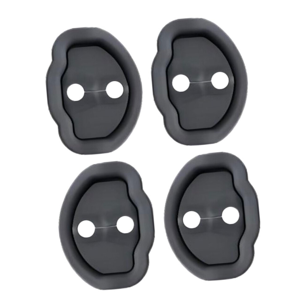 4Pcs Silicone Car Door Latch Protector And Lock Cover Noise Reduction Rust Prevention Easy Install 9347817493337