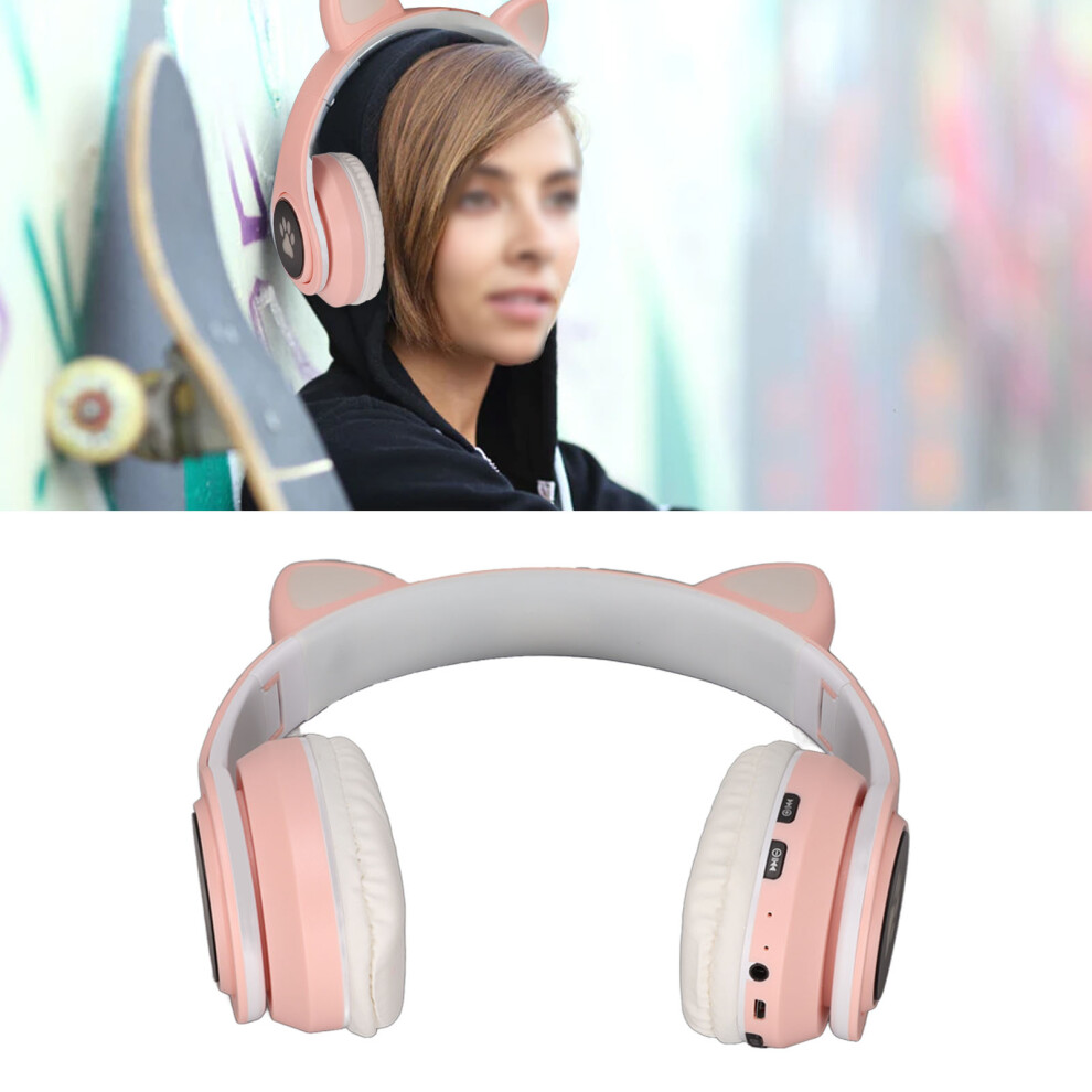 Glowing Cat Ears Bluetooth Headphones 400Mah Wireless Foldable Headset 4331375500427