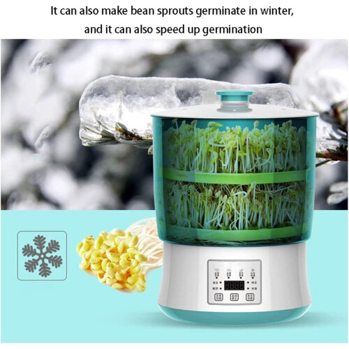 Bean Sprouts Machine with 3 Layers, Automatic Seed Sprouter for Home Growing with Auto Watering System 2