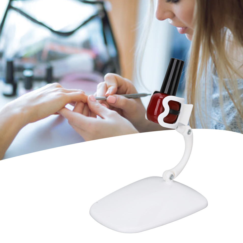 White Sturdy Grip Nail Polish Holder Prevents Spills For Home Use