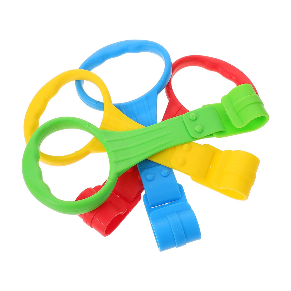 4pcs Baby Crib Pull Rings for Walking Assistance, Bright Color, Tool Installation