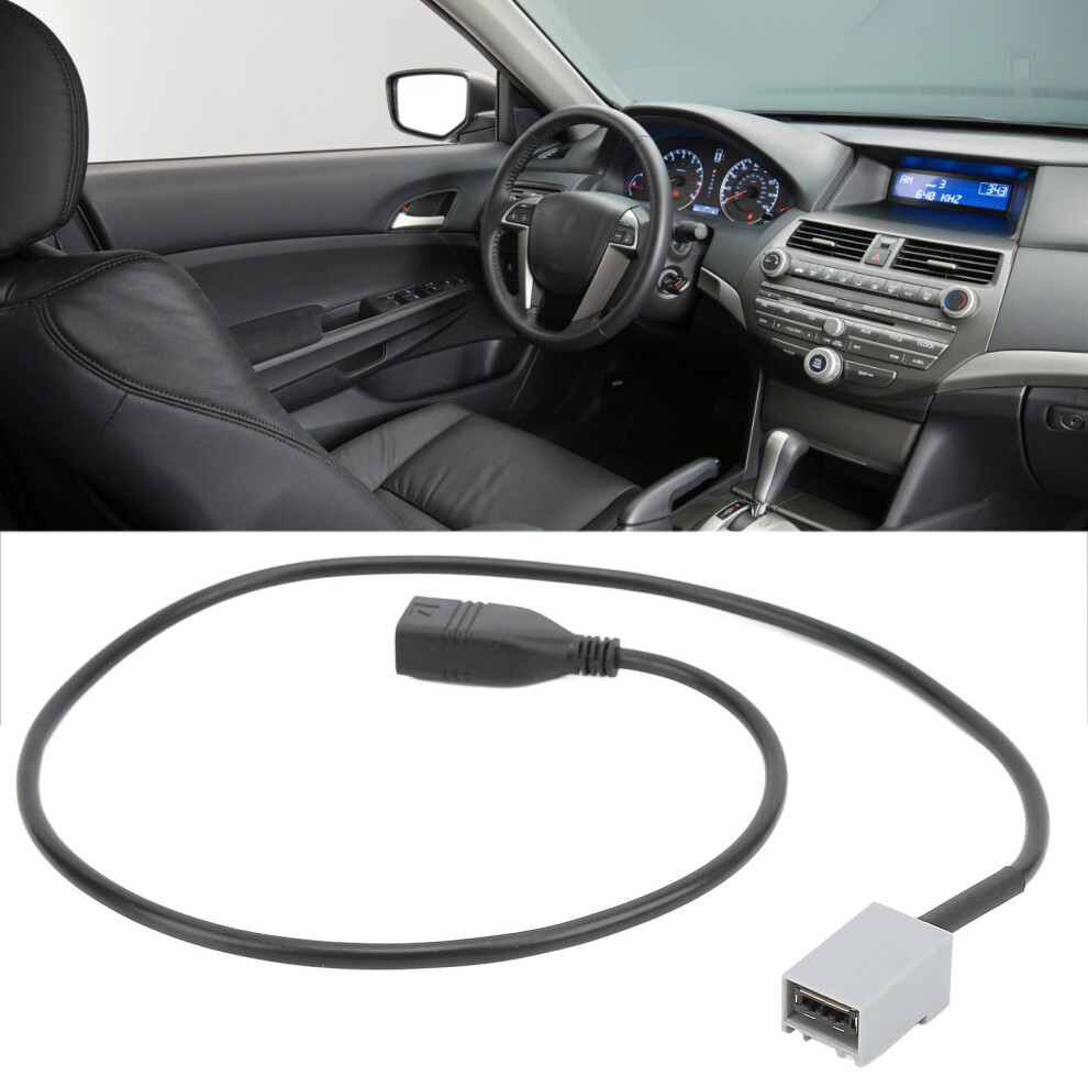 Usb Adapter Cable For Civic Jazz Cr V Accord Odyssey 60Cm Black 7891375503158