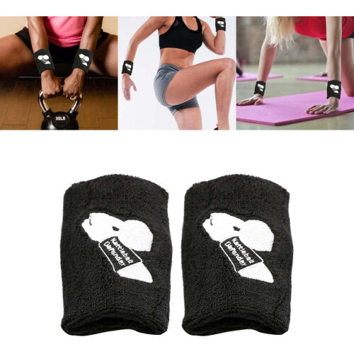 Kettlebell Wrist Guards with Plastic Shell for Impact Protection and Forearm Support, Black, 2 Pack 2