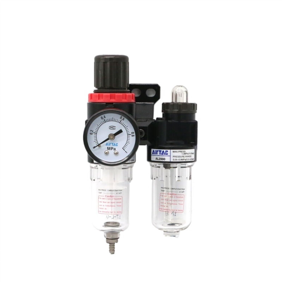 Pneumatic Air Filter Regulator Lubricator Set Afc2000 With Gauge For Precise Pressure Control 9347817494129