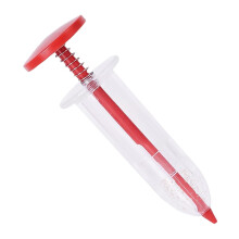 Handheld Seed Spreader for Lawn and Garden with Ergonomic Grip, Precise Seeder Dispenser Red