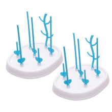 2pcs Detachable TreeShaped Baby Bottle Drying Rack for Upright Milk Bottle Storage and Quick Access