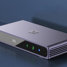 4K HD Switcher 1x2 Ausgang, 18Gbps, 60Hz, CEC, HDCP2.2, Aluminium