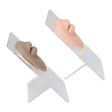 Set di 2 modelli di pratica per labbro in silicone con supporto - pelle chiara e scura, 7,5x5,8cm