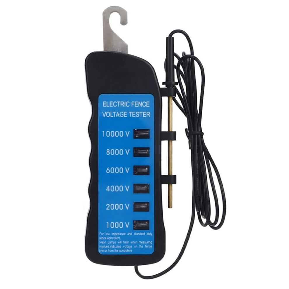 Electric Fence Tester 10000V Waterproof Portable Voltmeter With 6 Lights For Farm Livestock Equipment Testing Tool 9187378404843