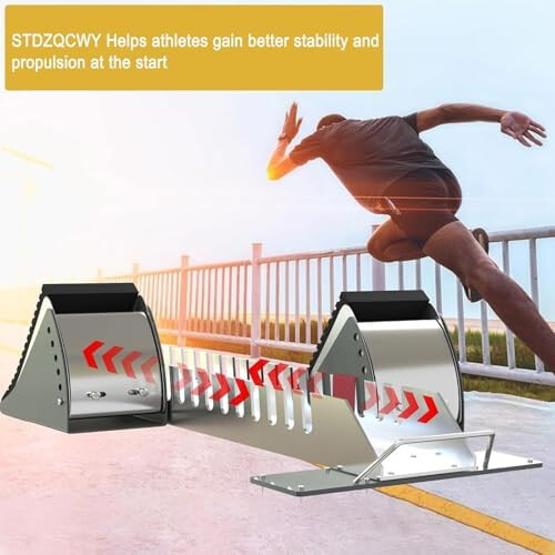 Aluminum Sprint Starting Blocks with Six Angle Adjustment and Secure Grip for Athletics Training 1