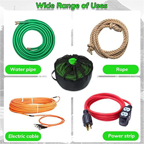 RV Sewer Hose Storage Bag with Breathable Mesh , DoubleLayer Organizer for Camping Trailer 2
