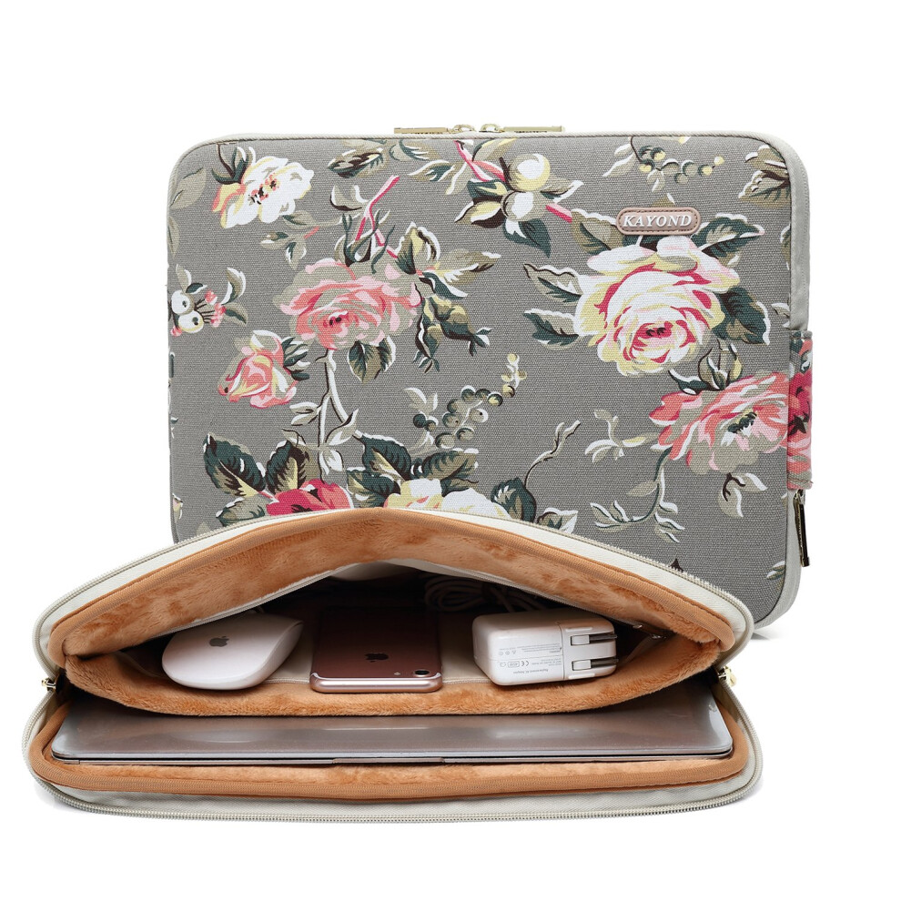 Water Hyacinth Water-Resistant 13 Inch Canvas Laptop Sleeve For 13.3 Inch Laptop, Macbook Air 13, Macbook Pro 13/14 9199774057998