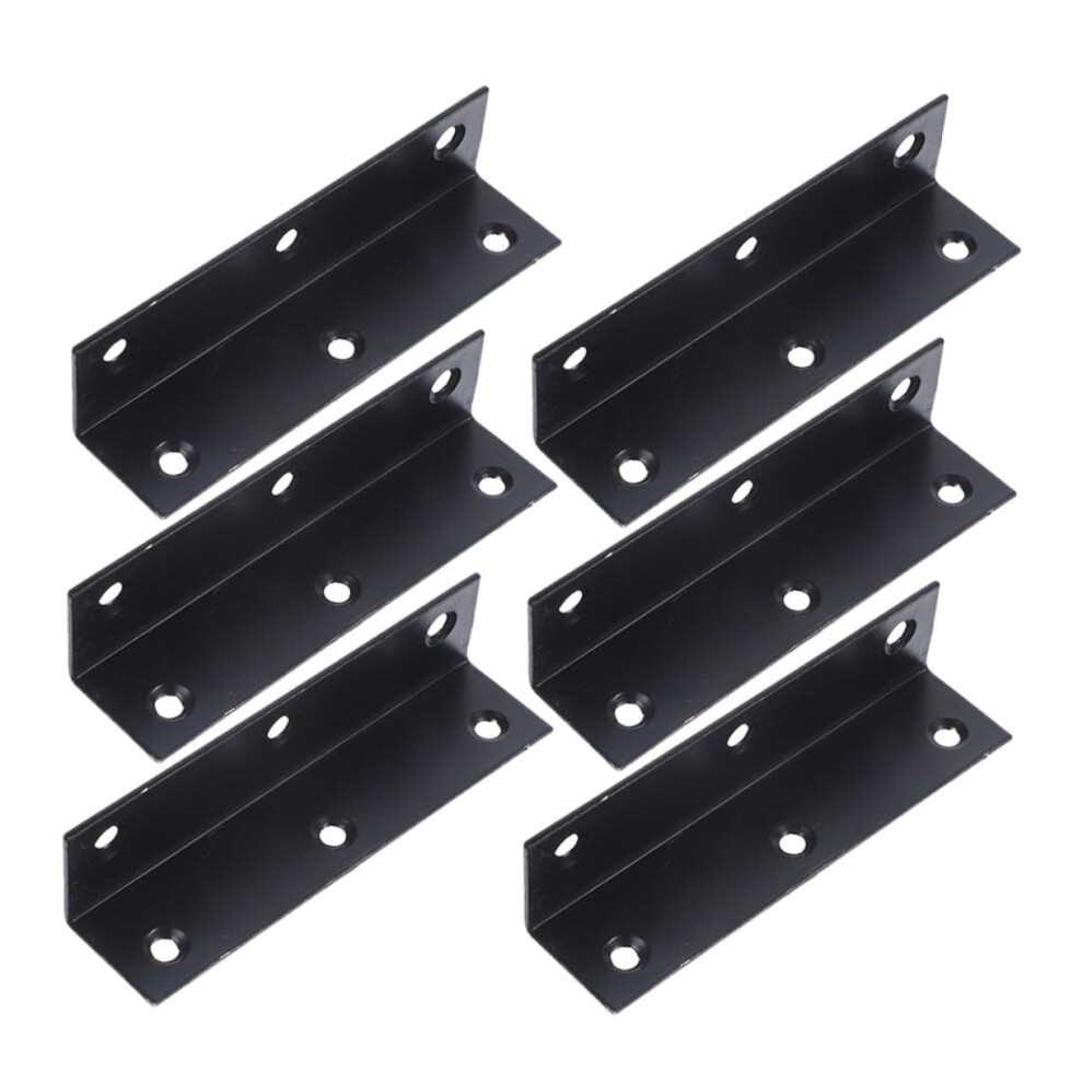 6Pcs Stainless Steel Angle Brackets Heavy Duty Corner Braces For Shelves Desk Cabinet Furniture 9382693351326