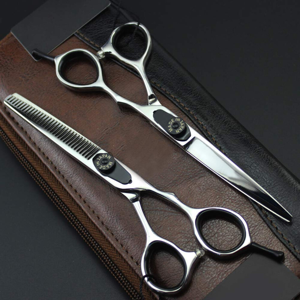 Classic professional hairdressing barber scissors with exquisite pouch, Ref: 5684